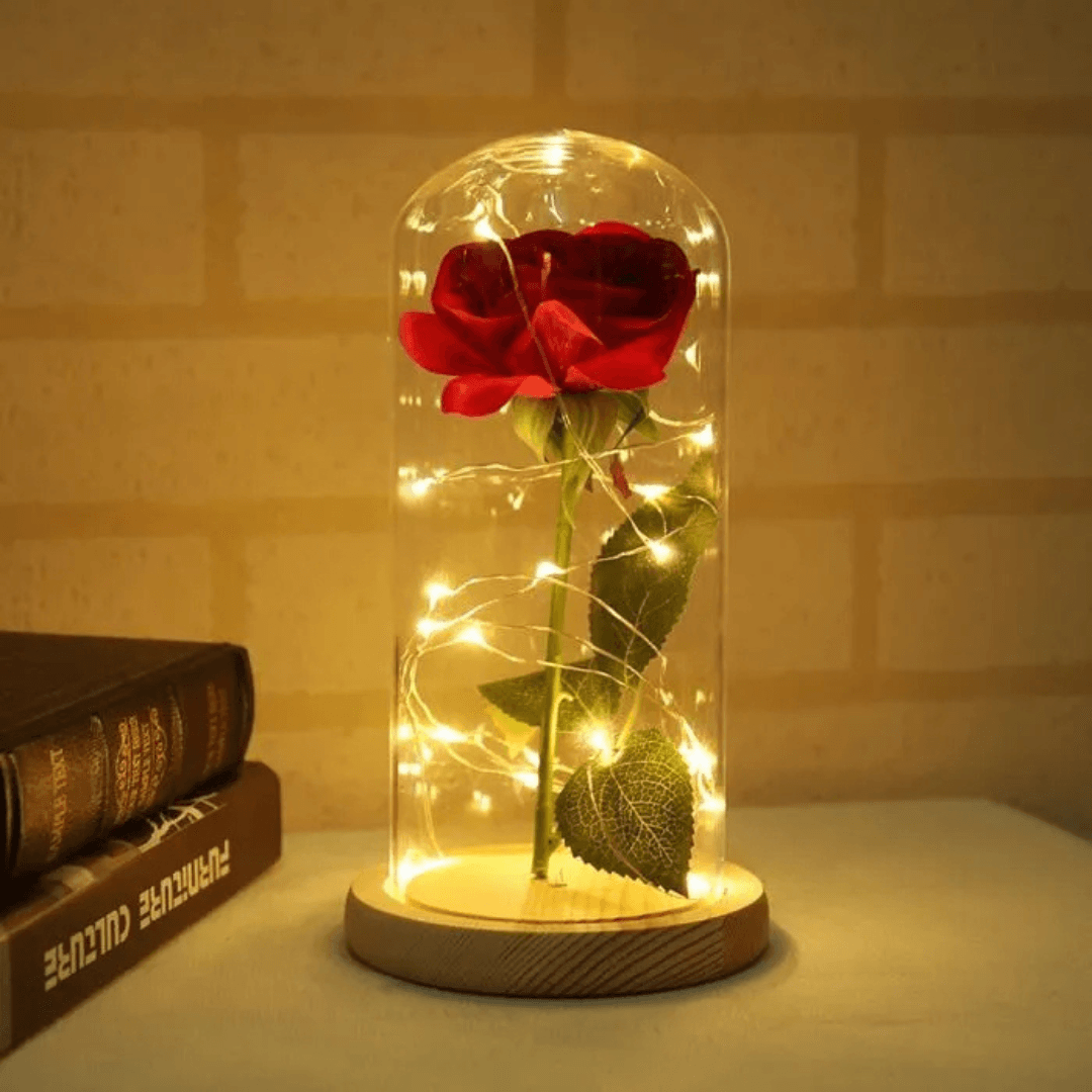 BELLAGIO - Eternal Enchanted Rose under LED bell jar - Limited Edition